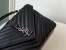 Saint Laurent College Medium Bag In Black Matelasse Leather