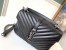 Saint Laurent College Medium Bag In Black Matelasse Leather