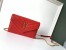 Saint Laurent WOC Envelope Chain Wallet In Red Leather