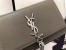 Saint Laurent Small Kate Tassel Bag In Grey Grained Leather