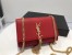 Saint Laurent Small Kate Tassel Bag In Red Grained Leather