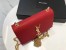 Saint Laurent Small Kate Tassel Bag In Red Grained Leather