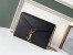 Saint Laurent Cassandra Clasp Bag In Black Grained Leather