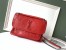 Saint Laurent Medium Niki Bag In Red Crinkled Leather