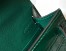 Hermes Kelly Mini II Bag In Green Embossed Crocodile Leather