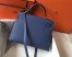 Hermes Kelly 32cm Sellier Bag In Blue Agate Epsom Leather