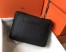 Hermes Steve 35 Messenger Bag In Black Clemence Calfskin