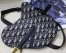 Dior Saddle Belt Bag In Blue Oblique Canvas
