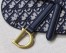 Dior Saddle Belt Bag In Blue Oblique Canvas