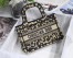 Dior Mini Book Tote Bag In Beige Multicolor Mizza Embroidery