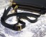 Dior Saddle Trio Pouch With Strap In Black Calfskin