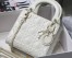 Dior Lady Dior Mini Bag In White Calfskin with Diamond Motif