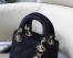 Dior Mini Lady Dior Chain Bag In Black Velvet