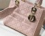 Dior Medium Lady D-Lite Bag In Pink Embroidered Canvas
