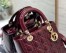 Dior Medium Lady Dior Bag In Red Patent Cannage Calfskin