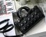 Dior Lady D-Joy Bag In Black Calfskin with Diamond Motif