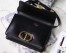 Dior 30 Montaigne Shoulder Bag In Black Calfskin 