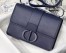 Dior 30 Montaigne Bag In Indigo Blue Matte Grained Calfskin