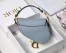 Dior Micro Saddle Bag In Cloud Blue Goatskin