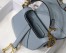 Dior Micro Saddle Bag In Cloud Blue Goatskin