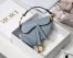 Dior Micro Saddle Bag In Grey Goatskin