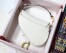 Dior Mini Saddle Bag In White Grained Calfskin