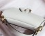 Dior Mini Saddle Bag In White Grained Calfskin