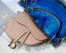 Dior Saddle Bag In Blush Grained Calfskin