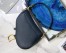 Dior Saddle Bag In Navy Blue Grained Calfskin