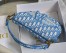 Dior Saddle Bag In Cornflower Blue Dior Oblique Embroidery