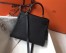 Hermes Kelly 28cm Retourne Bag In Black Clemence Leather