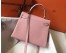 Hermes Kelly 28cm Retourne Bag In Pink Clemence Leather