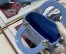 Dior Micro Lady Dior Bag In Blue Patent Calfskin