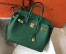 Hermes Birkin 30cm Bag In Malachite Clemence Leather