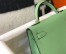 Hermes Kelly Mini II Bag In Vert Criquet Epsom Leather