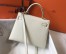 Hermes Kelly 28cm Sellier Bag In White Epsom Leather