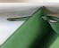 Hermes Kelly Pochette Bag In Vert Criquet Epsom Leather