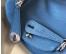 Hermes Lindy Mini Bag In Blue Agate Clemence Calfskin