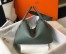 Hermes Vert Amande Clemence Lindy 30cm Bag with GHW