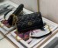 Dior Caro Chain Pouch In Black Cannage Calfskin