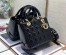 Dior Medium Lady Dior Bag In Black Patent Cannage Calfskin