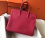 Hermes Birkin 35cm Bag In Rose Red Clemence Leather