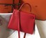 Hermes Kelly 28cm Retourne Bag In Red Clemence Leather