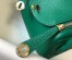 Hermes Lindy Mini Bag In Green Clemence Calfskin