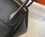 Hermes Lindy Mini Bag In Black Clemence Calfskin