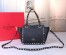 Valentino Mini Rockstud Tote In Black Grain Calfskin