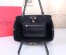 Valentino Small Rockstud Tote In Black Grain Calfskin