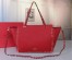 Valentino Medium Rockstud Tote In Red Grain Calfskin