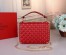 Valentino Medium Rockstud Spike Chain Red Bag