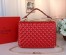 Valentino Red Large Free Rockstud Spike Chain Bag